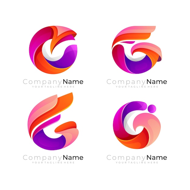 Vibrant, abstract letter logos with dynamic fluid shapes | Jiffy Designs