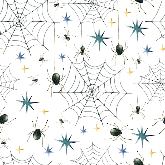 Enchanting Spider Web Pattern with Whimsical Arachnid Accents | Jiffy ...