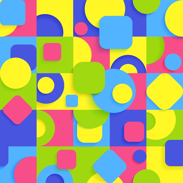 Vibrant Geometric Shapes in Playful Arrangement | Jiffy Designs