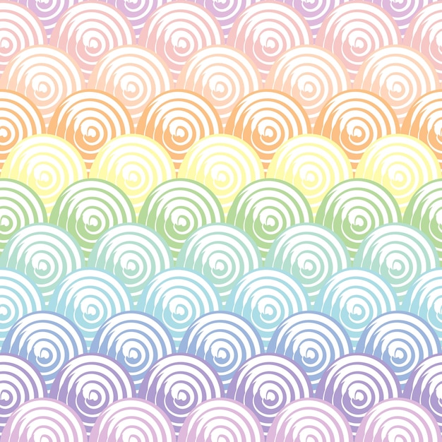 Vibrant Concentric Circles in Pastel Rainbow Hues | Jiffy Designs