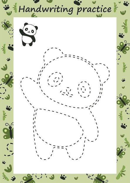 Adorable Panda Handwriting Practice for Kids | Jiffy Designs