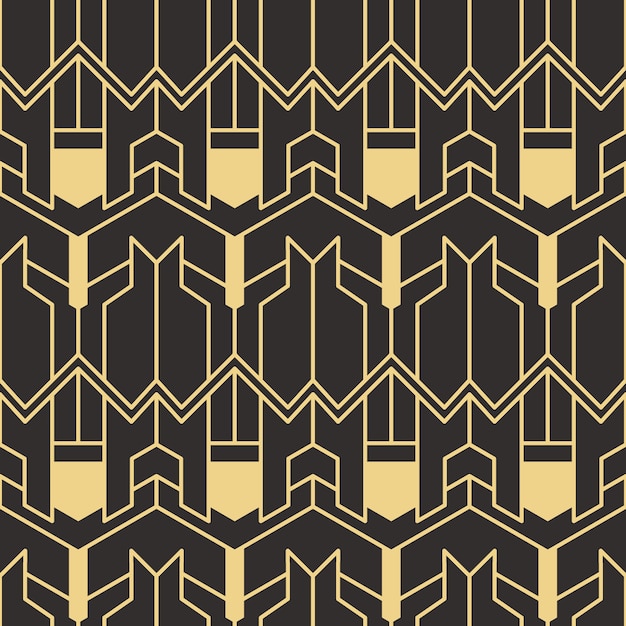 Elegant geometric pattern with interlocking arrow motifs | Jiffy Designs