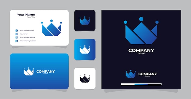 Regal Blue Crown Branding Collection for Company | Jiffy Designs