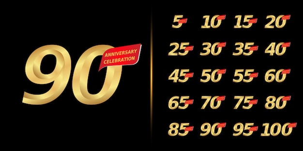 90th Anniversary Celebration with Glowing Gold Numerals | Jiffy Designs