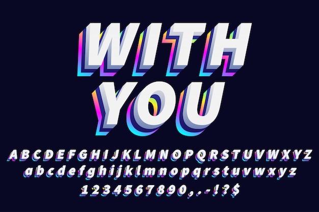 Vibrant Neon Lettering with Retro Typographic Elements | Jiffy Designs