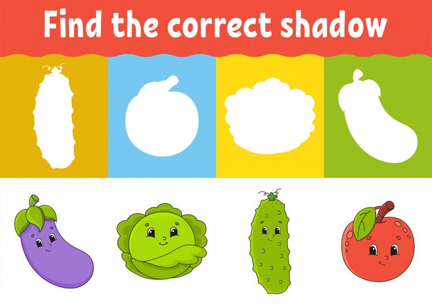 Vibrant Veggie Silhouettes: Matching Shadows for Fun | Jiffy Designs