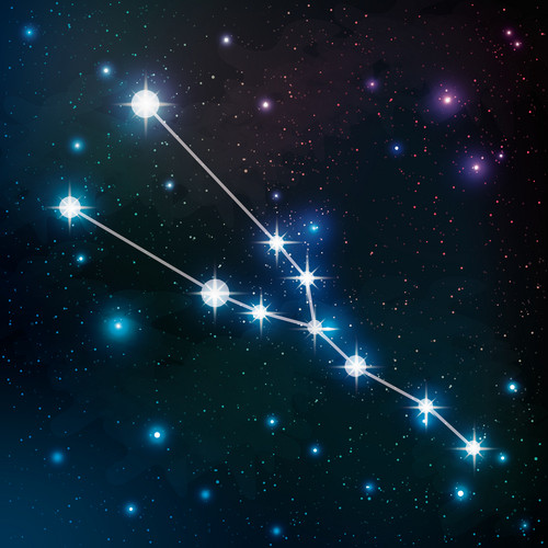 Taurus Constellation In The Night Sky Vector Image. One Of The ...