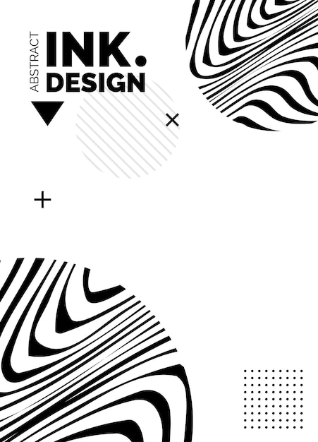Striking Black and White Ink Design with Geometric Patterns | Jiffy Designs