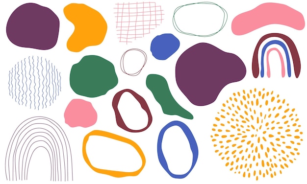 Vibrant Abstract Shapes and Patterns in Playful Color Palette | Jiffy ...