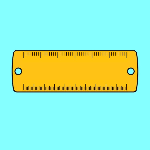 Vibrant Ruler: A Minimalist Icon for Measurement and Design | Jiffy Designs