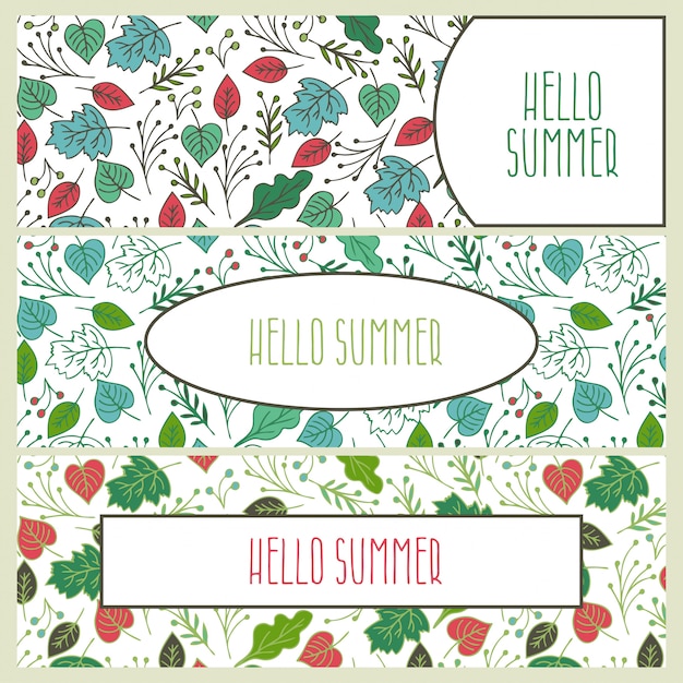 Vibrant Summer Floral Pattern with Welcoming Text | Jiffy Designs