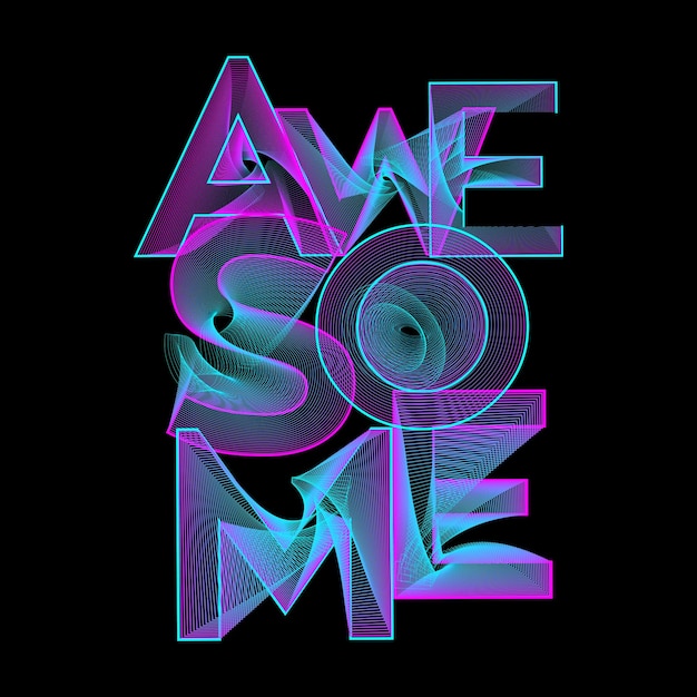 Vibrant Neon Lettering with Fluid Shapes and Gradients | Jiffy Designs
