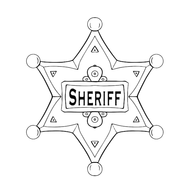 Iconic Sheriff #39 s Badge with Intricate Geometric Design Jiffy Designs