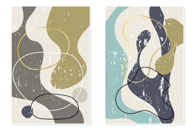 Organic Shapes in Abstract Earthy Tones and Textures | Jiffy Designs