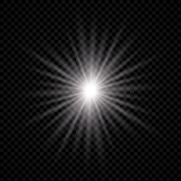 Radiant Starburst on Transparent Black Background | Jiffy Designs