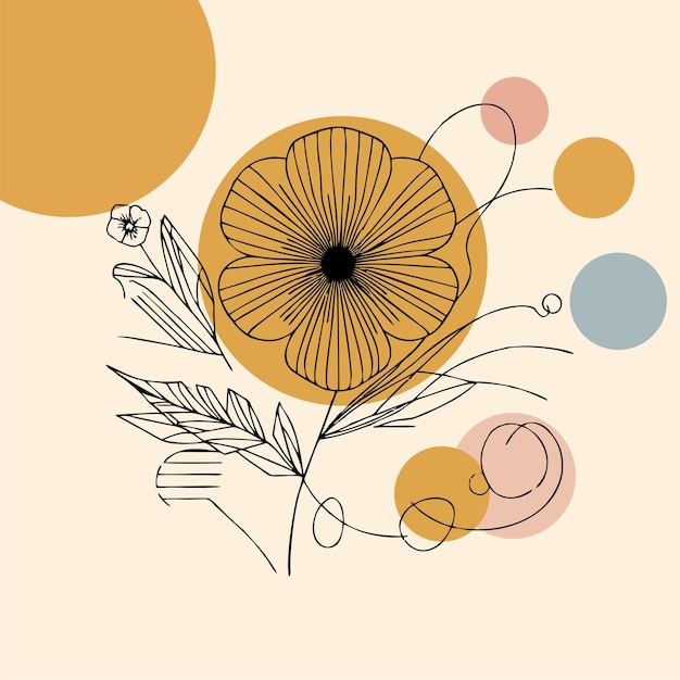Vibrant Floral Illustration with Playful Shapes and Textures | Jiffy ...