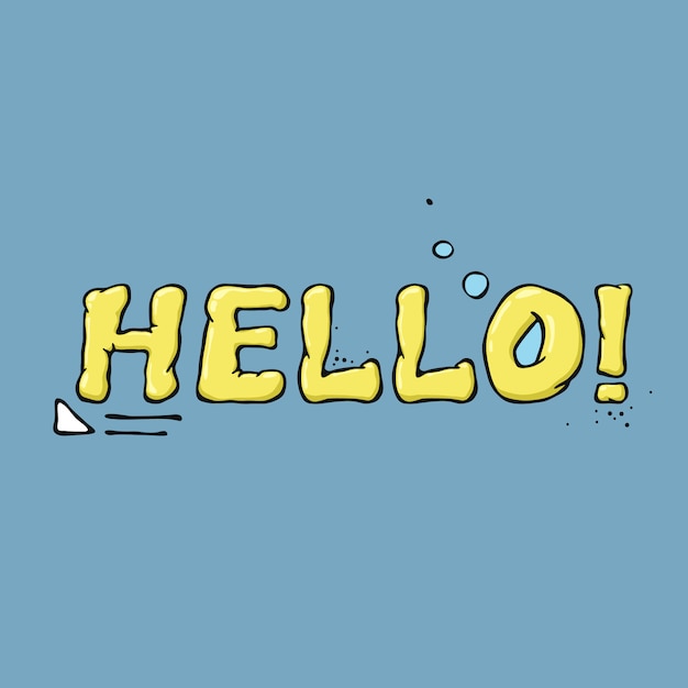 Vibrant 'Hello!' Lettering in Playful Design | Jiffy Designs