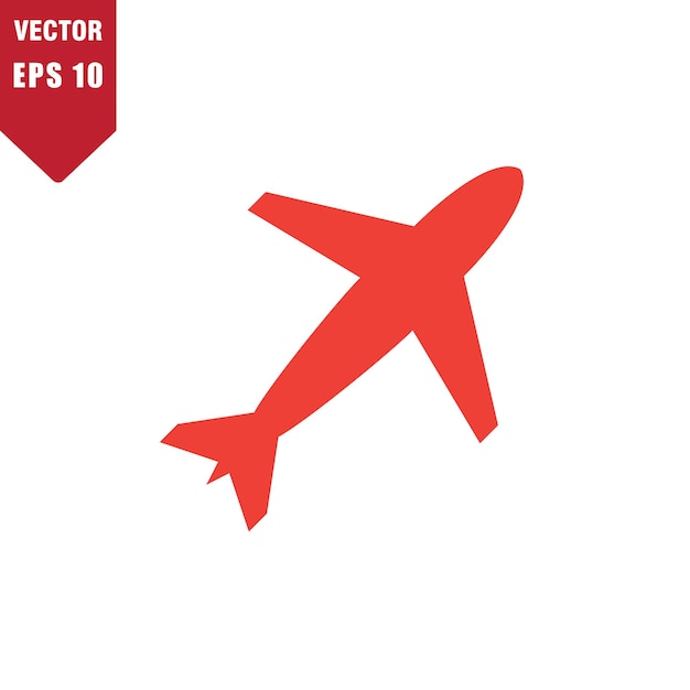Vibrant Red Airplane Icon: Soaring to New Heights | Jiffy Designs