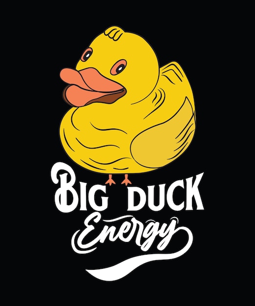Vibrant Yellow Rubber Duck with Energetic Lettering | Jiffy Designs