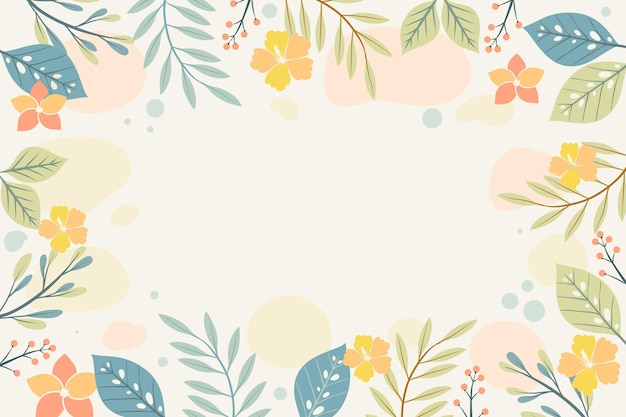 Vibrant Floral Border with Lush Foliage and Blooms | Jiffy Designs