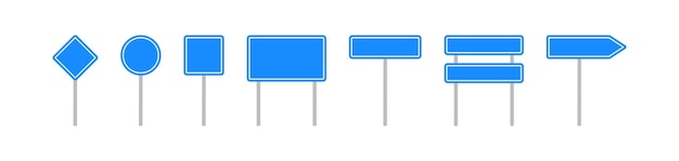 Assortment of Iconic Blue Road Signs and Signposts | Jiffy Designs