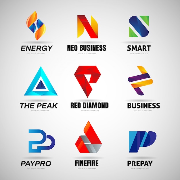 Vibrant Corporate Logos: Geometric Shapes and Bold Colors | Jiffy Designs