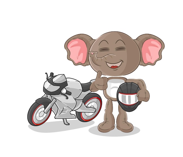 Cheerful Koala Biker Poses with Motorcycle | Jiffy Designs