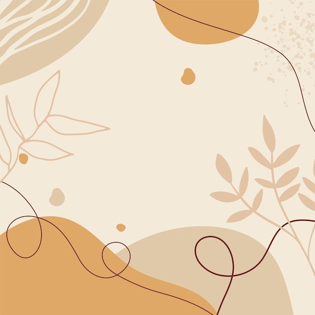 Abstract Botanical Shapes in Earthy Tones | Jiffy Designs