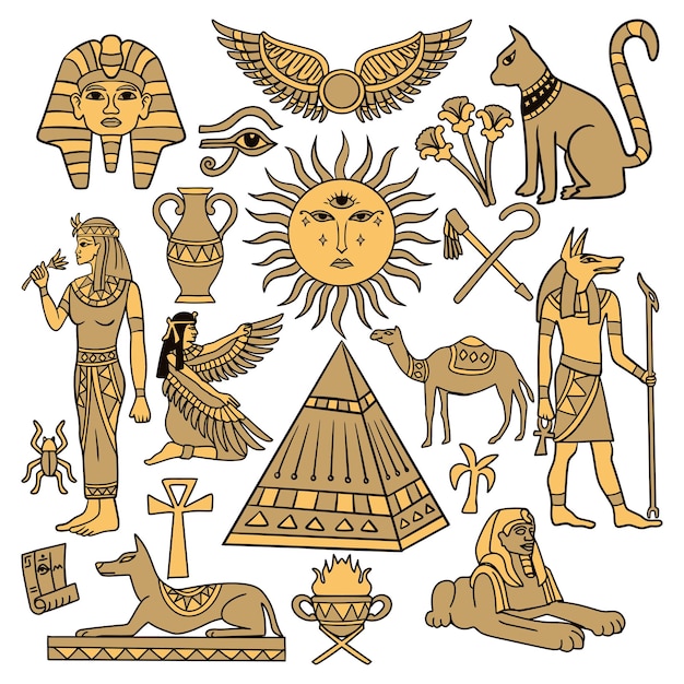 Vibrant Symbols of Ancient Egyptian Civilization | Jiffy Designs