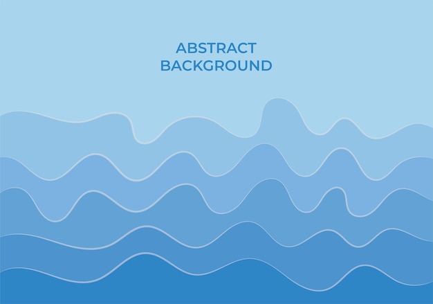 Layered Blue Wave Pattern on Light Blue Background | Jiffy Designs