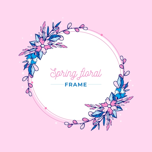 Delicate Spring Floral Wreath with Elegant Text Frame | Jiffy Designs