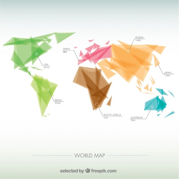 Vibrant Watercolor World Map with Continent Labels | Jiffy Designs
