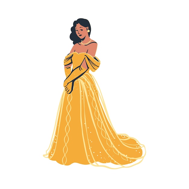 Radiant Elegance: A Regal Figure in a Golden Gown | Jiffy Designs