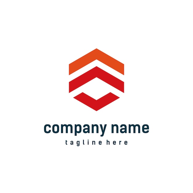 Stylized Red and Orange Hexagonal Logo with Company Name | Jiffy Designs