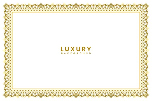 Elegant golden ornamental frame with 'Luxury' text | Jiffy Designs