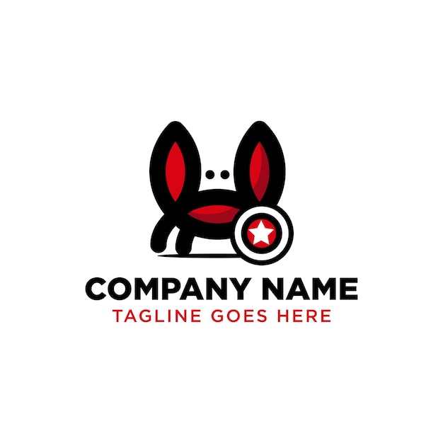 Charming Rabbit Mascot with Vibrant Star Emblem | Jiffy Designs
