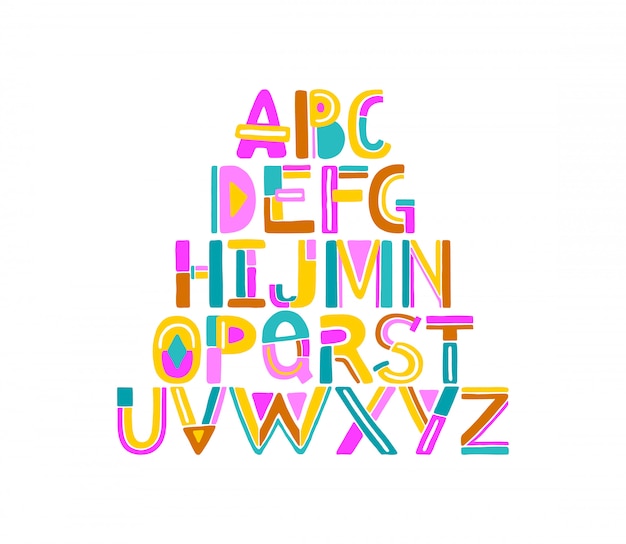 Vibrant Alphabet Letters in Playful Design | Jiffy Designs