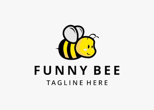 Charming Bee Logo with Playful Tagline | Jiffy Designs