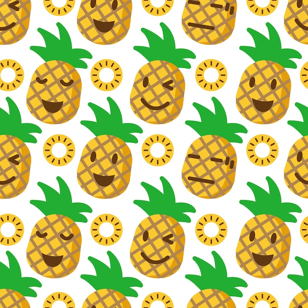 Vibrant Pineapple Delight: A Cheerful Tropical Pattern | Jiffy Designs