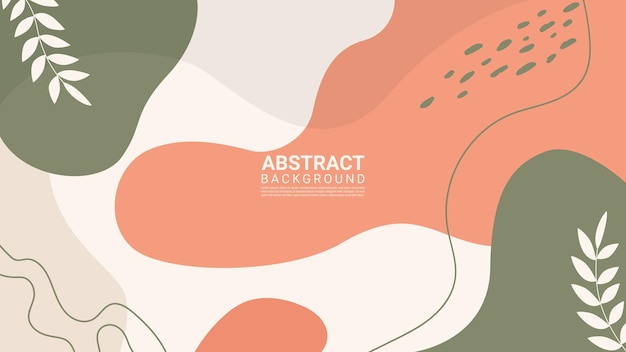 Organic Shapes and Foliage in Earthy Tones Abstract | Jiffy Designs