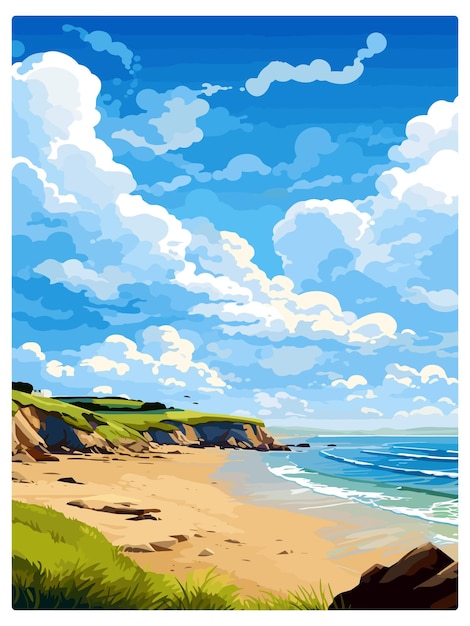 Serene Coastal Landscape with Dramatic Skies and Cliffs | Jiffy Designs