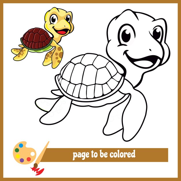 Adorable Turtle Duo: A Coloring Page Adventure | Jiffy Designs