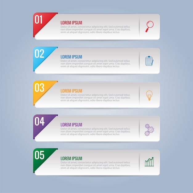 Vibrant Infographic Panels with Minimalist Icons and Text | Jiffy Designs