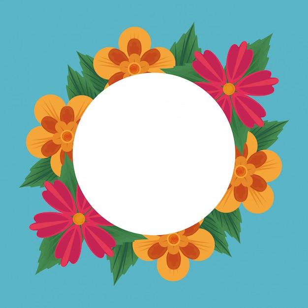 Vibrant Floral Wreath with Blank Center | Jiffy Designs