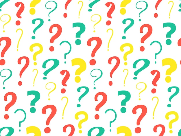 Vibrant Question Mark Pattern with Playful Colors | Jiffy Designs