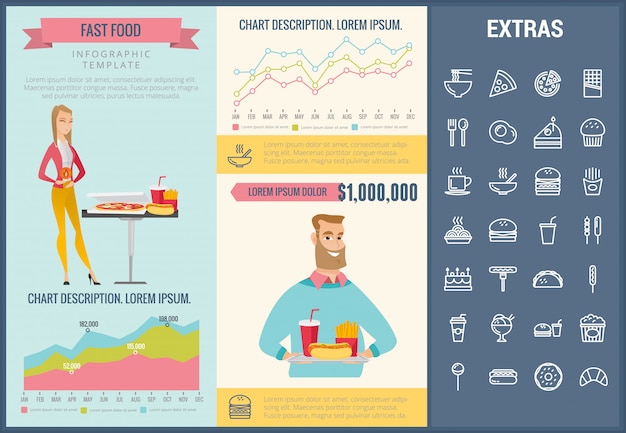 Vibrant Fast Food Infographic with Engaging Visuals | Jiffy Designs