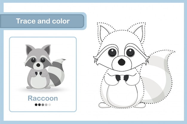 Adorable Raccoon Tracing and Coloring Activity | Jiffy Designs