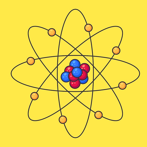 Vibrant Atomic Structure with Colorful Particles | Jiffy Designs