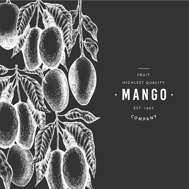 Elegant Black and White Mango Illustration for Premium Branding | Jiffy ...