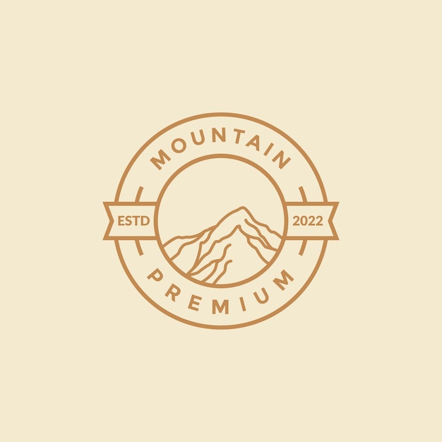 Majestic Mountain Emblem with Vintage Flair | Jiffy Designs